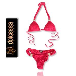Dolcessa Swimwear Bikini with Gold Bejeweled